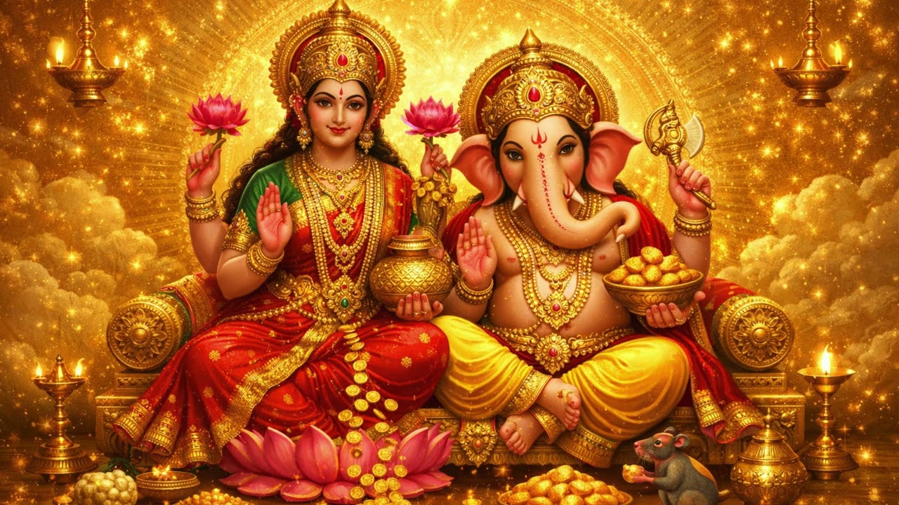 POWERFUL MANTRA FOR LUCK AND ABUNDANCE - OM MAHALAKSHMI NAMO NAMAH #lakshmi #ganesha #mantra
