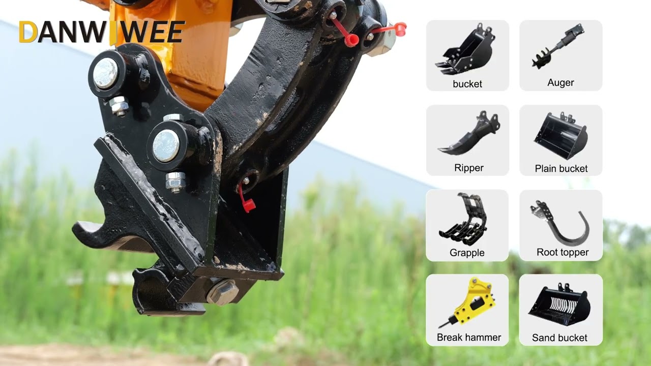 🔥 Mini Excavator Quick Coupler Demo | Change Attachments in 10 Seconds!