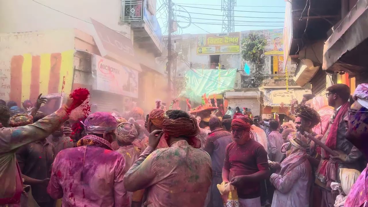 🌸होली खलेने के लिए बरसाना से नंद गाम जाते हुए राधे राधे #barsana #nandgaon #latthmarholi #youtube 