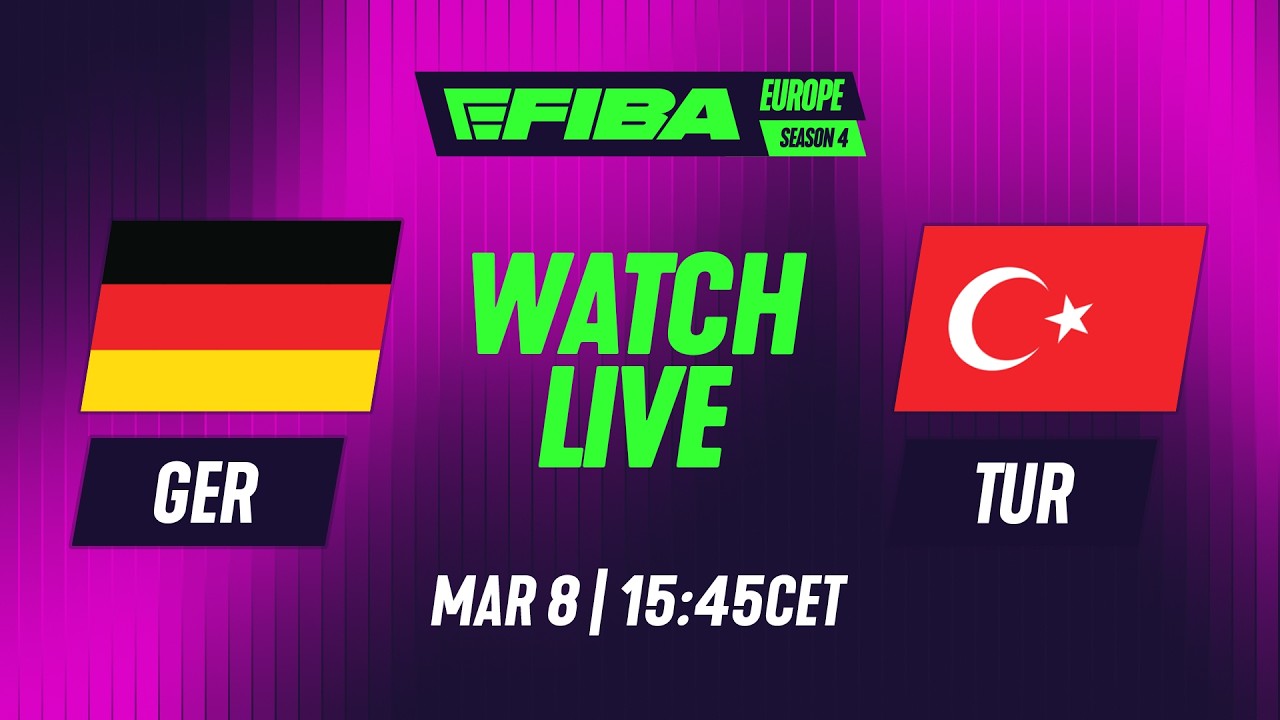 GERMANY vs TÜRKİYE | SEMI FINAL 1 | Clean Feed | eFIBA Europe S4