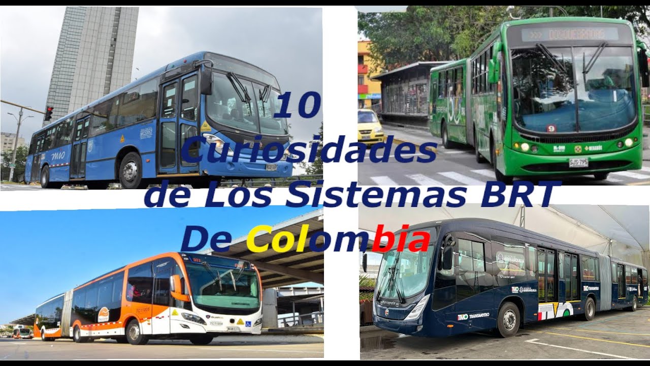 10 Datos De los Sistemas BRT de colombia