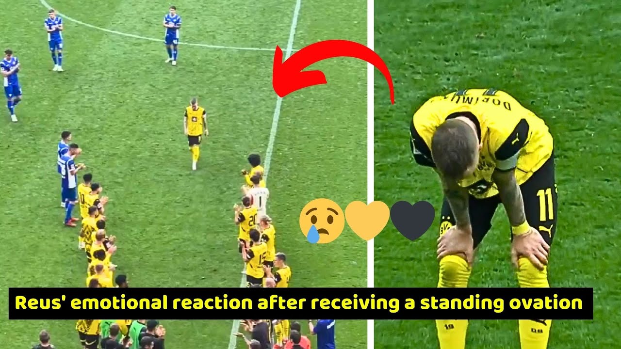 Marco Reus' emotional reaction after getting a standing ovation in Dortmund Vs Darmstadt 4-0