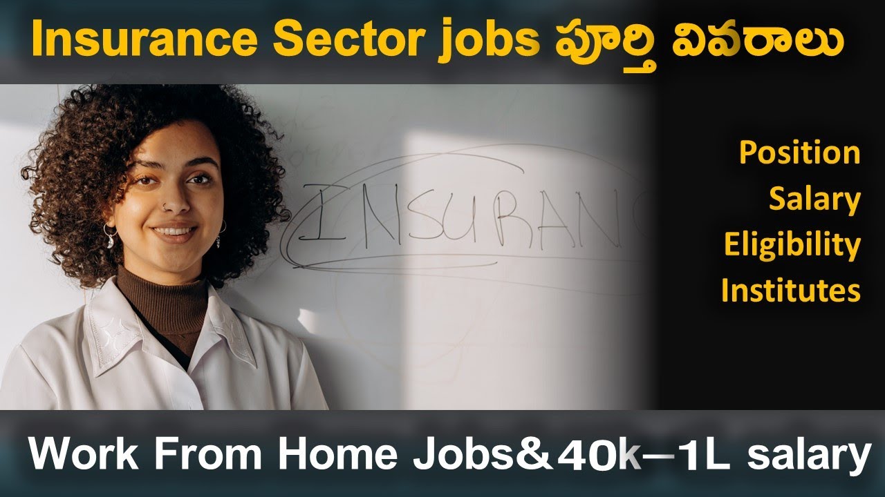 ఇంటి వద్దనే పని చేసే Insurance Sector Job Profiles & salaries | Job Profiles explanation
