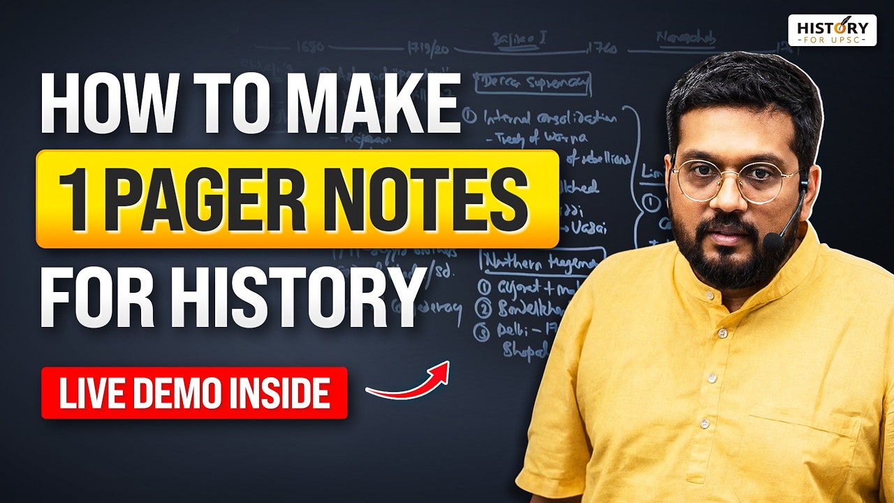 This 1-Page Note-Making Method Will Save Your Revision | History Optional For UPSC