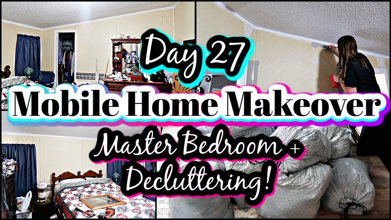 *NEW* 2023 MOBILE HOME MAKEOVER | DOUBLE WIDE MASTER BEDROOM REMODEL + DECLUTTERING | DAY 27!