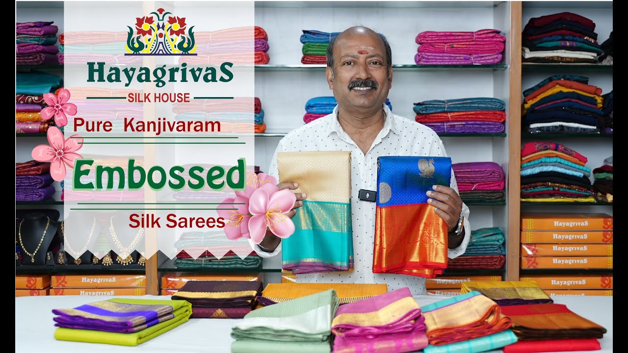 Hayagrivas Kanchipuram Embossed Sarees | Pure Silk Handloom Saree Collections | Festive Shopping