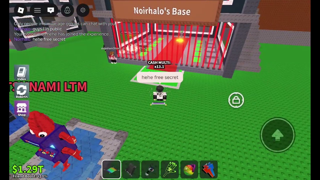 Guys going to public in roblox steal a brainrot with some secrets