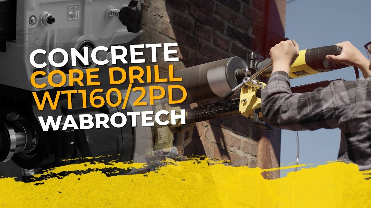 WABROTECH WT160/2PD on WT45S core drill stand in action | Core drilling | Core hole drilling