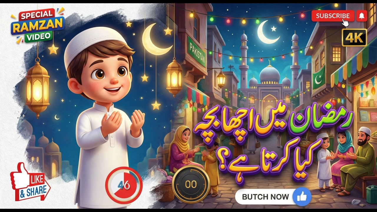 Ek Bache Ka Pura Ramadan 🌙 | Kids Islamic Story | Good Habits in Ramadan