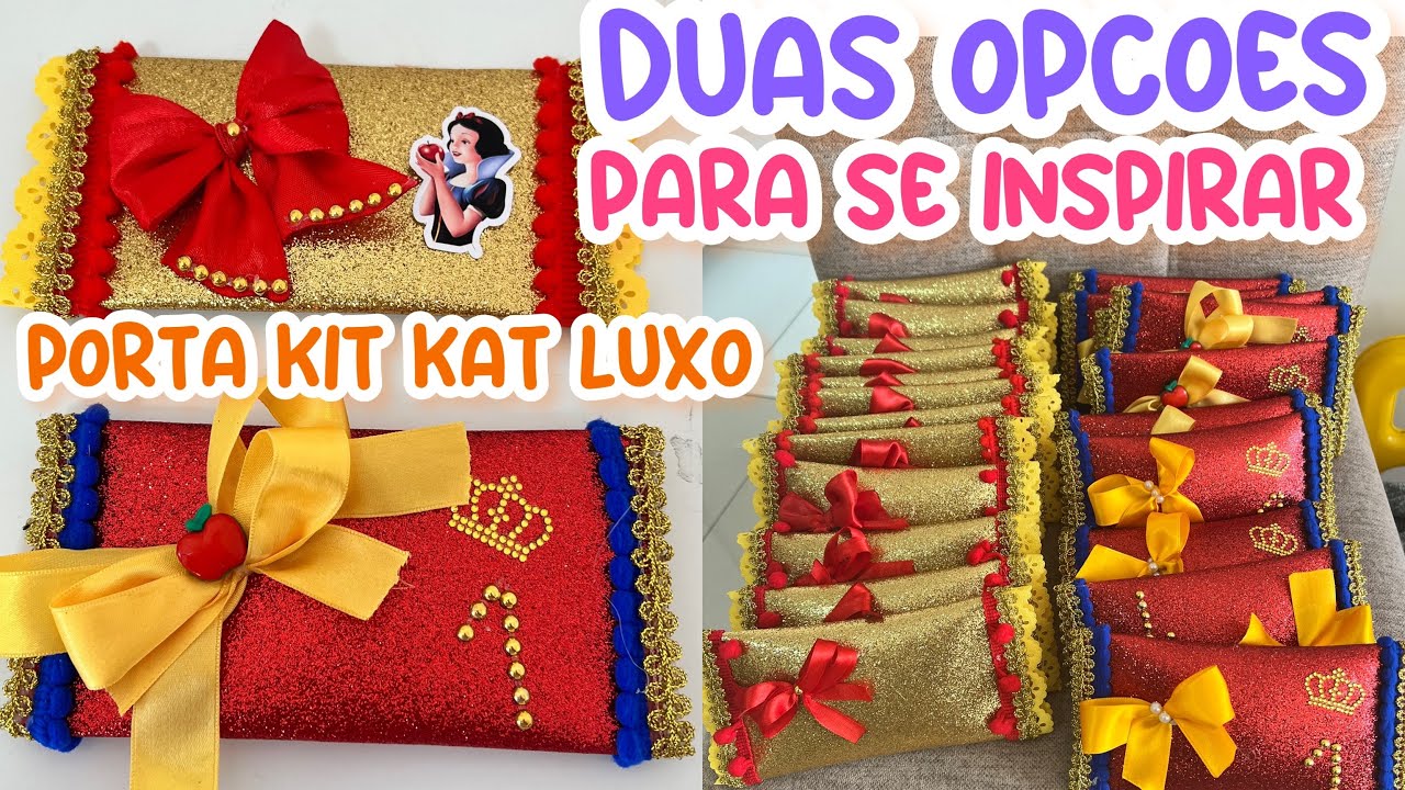 PORTA KIT KAT LUXO COM E.V.A. GLITTER E ZÍPER ~ MEGA FÁCIL e chique ~ | Ju Tomé