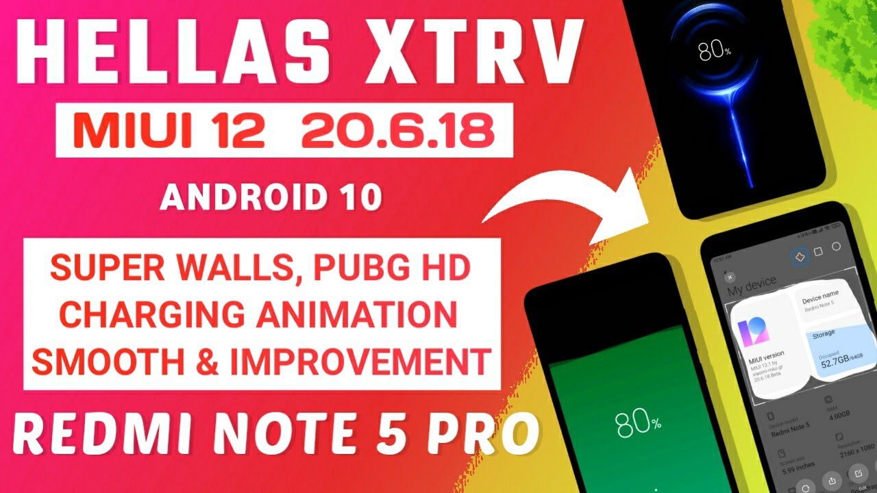 MIUI 12 Hellas XTRV 20.6.18 Port For Redmi Note 5 Pro | PUBG HD, SUPER WALLS | SMOOTH & IMPROVEMENT