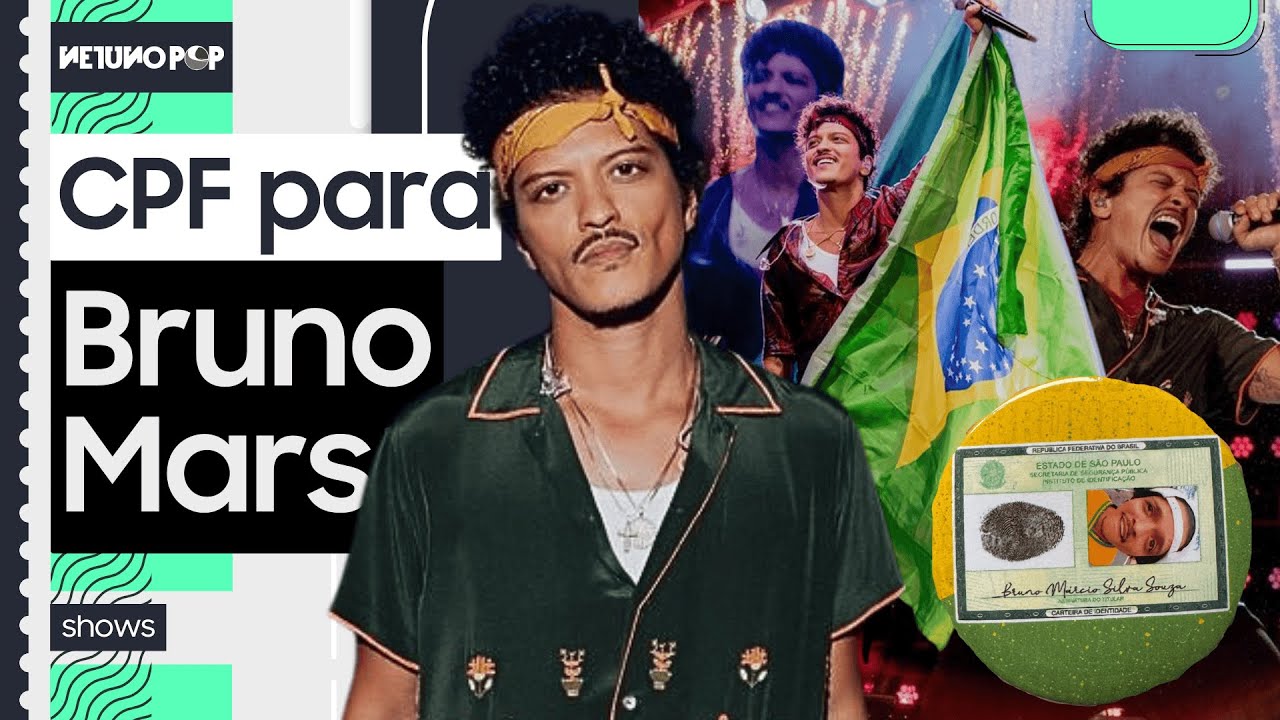 Bruno Mars pede CPF brasileiro, samba muito e reconhece pela 1ª vez apelido Bruninho Márcio