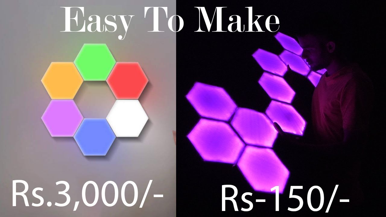 How To Make Hexagon Light At Home 2020 | Hexagone light panels