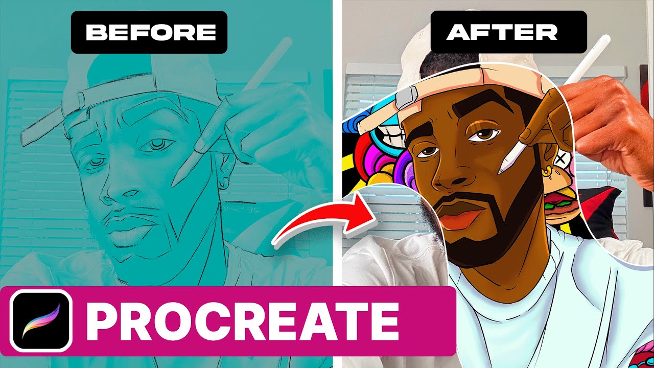 Procreate Tutorial: Drawing Yourself as a Cartoon Character