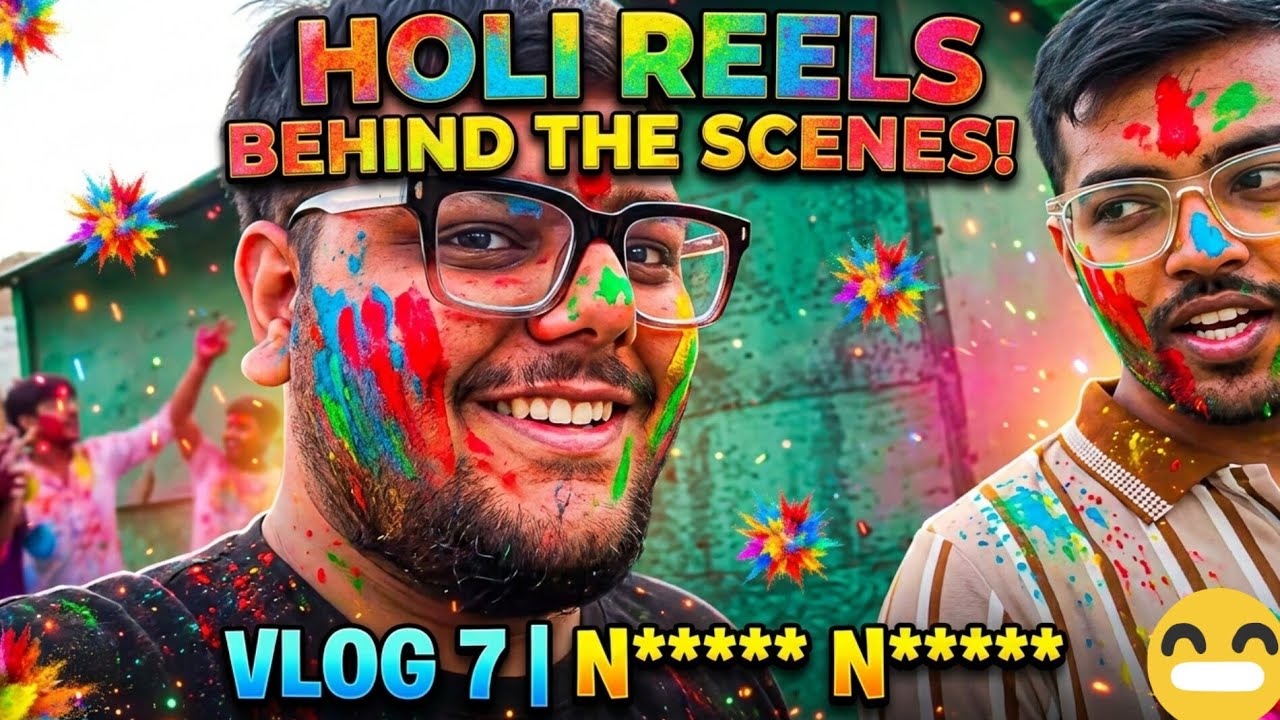 Holi Reels Bts🫟🎉 ||Vlog-7||funny vlog|| #viral #happyholi #holispecial #holiimages #comedy #funny 