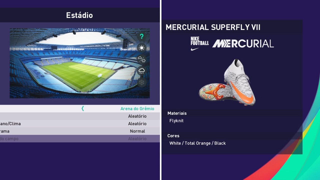 PES 2021 - ALL STADIUMS, FOOTWEAR AND MENU