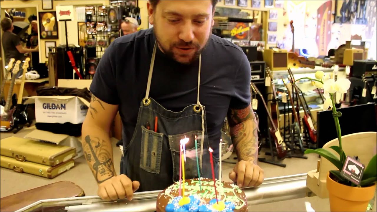 Joel our Luthier's Birthday today at Norman's Rare Guitars