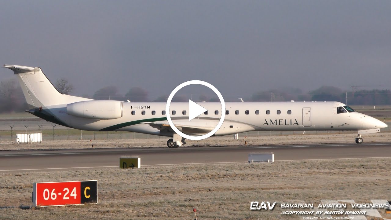 Embraer ERJ-145 - Amelia F-HGYM - takeoff at Memmingen Airport