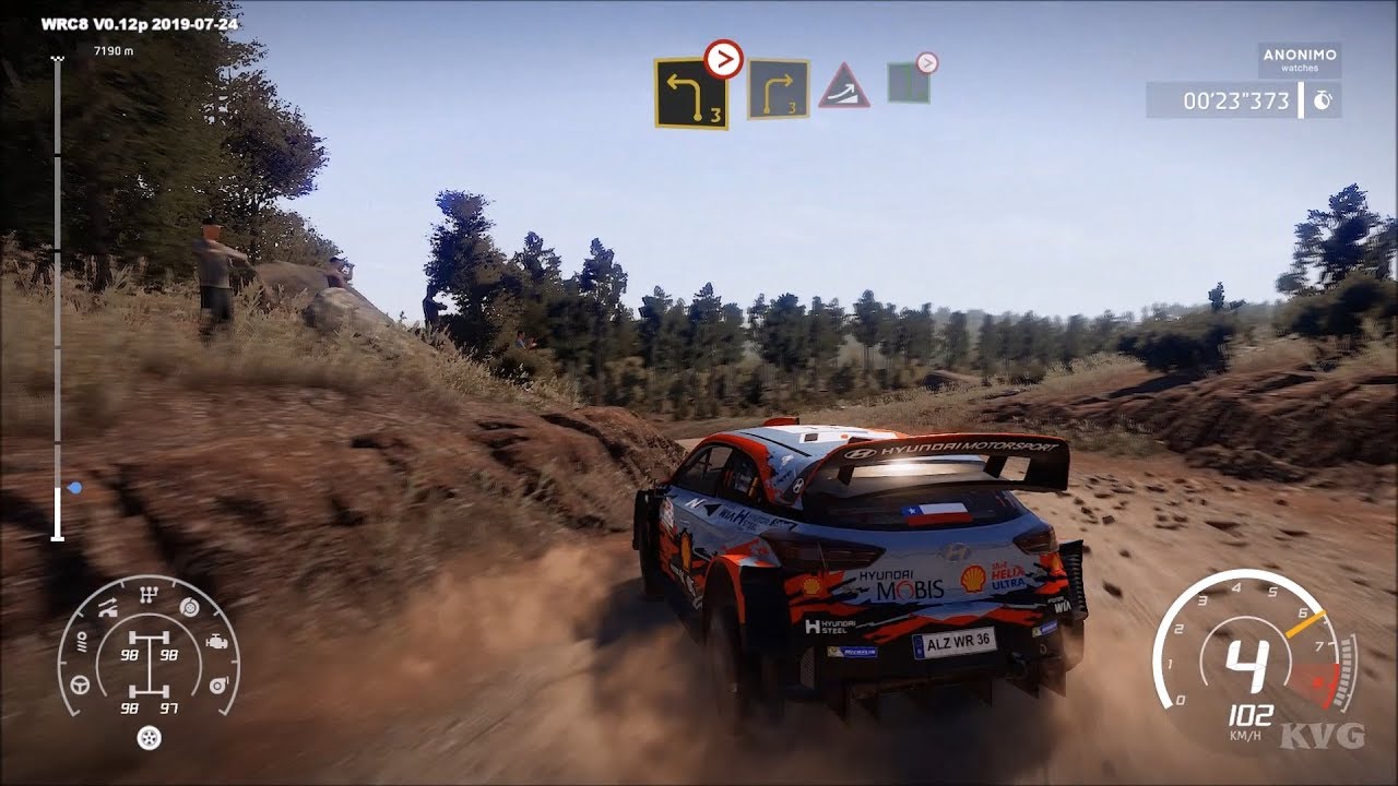 WRC 8 - Espigado Reverse - Chile Gameplay (PC HD) [1080p60FPS]