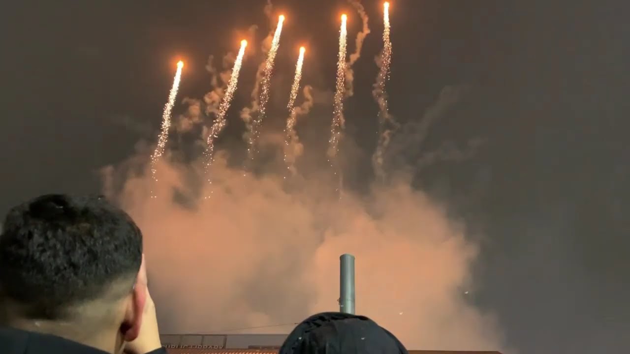 NYE Fireworks At Downtown Edmonton, Alberta, Canada. Welcome 2026.