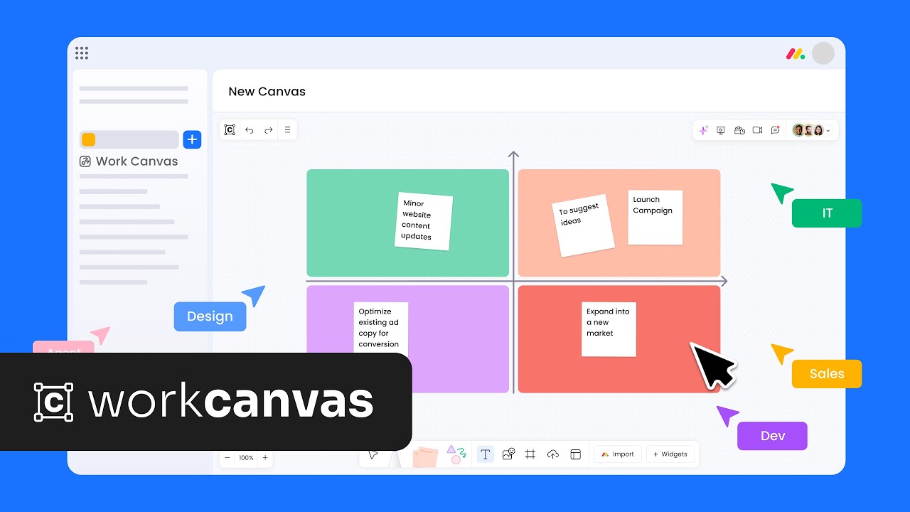 Meet WorkCanvas: The AI Collaborative Whiteboard by monday.com