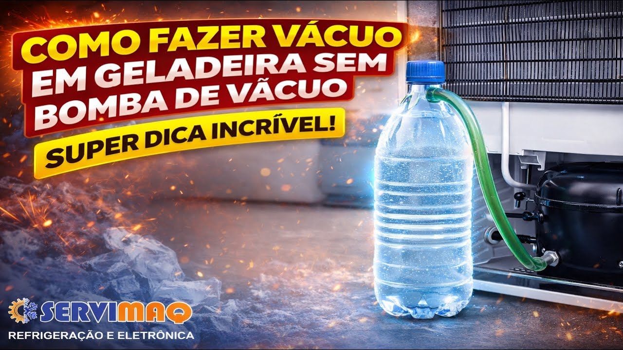 Como fazer vácuo em geladeira sem bomba de vácuo,super DICA INCRÍVEL!