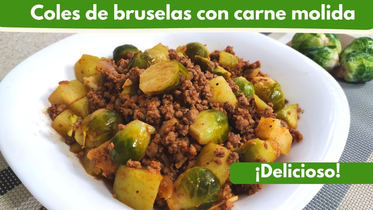 Coles de bruselas con carne molida: Fácil y delicioso platillo