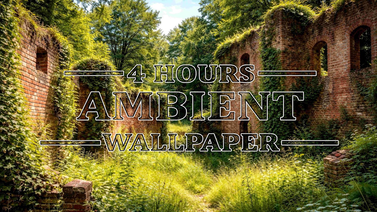 Sunlit Abandoned Ruins | 4 Hours Ambient Wallpaper | No Music