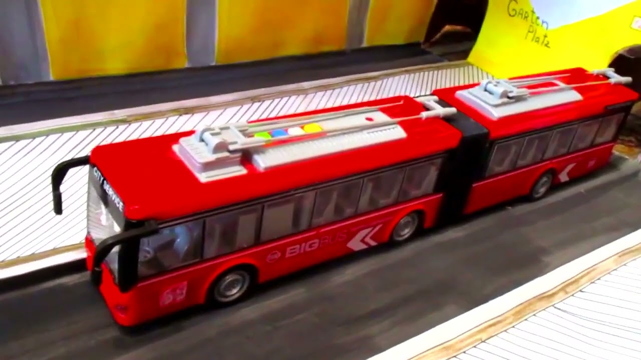 Dickie Toys City Liner Tram Dickie Toys City Train Articulated Trolleybus