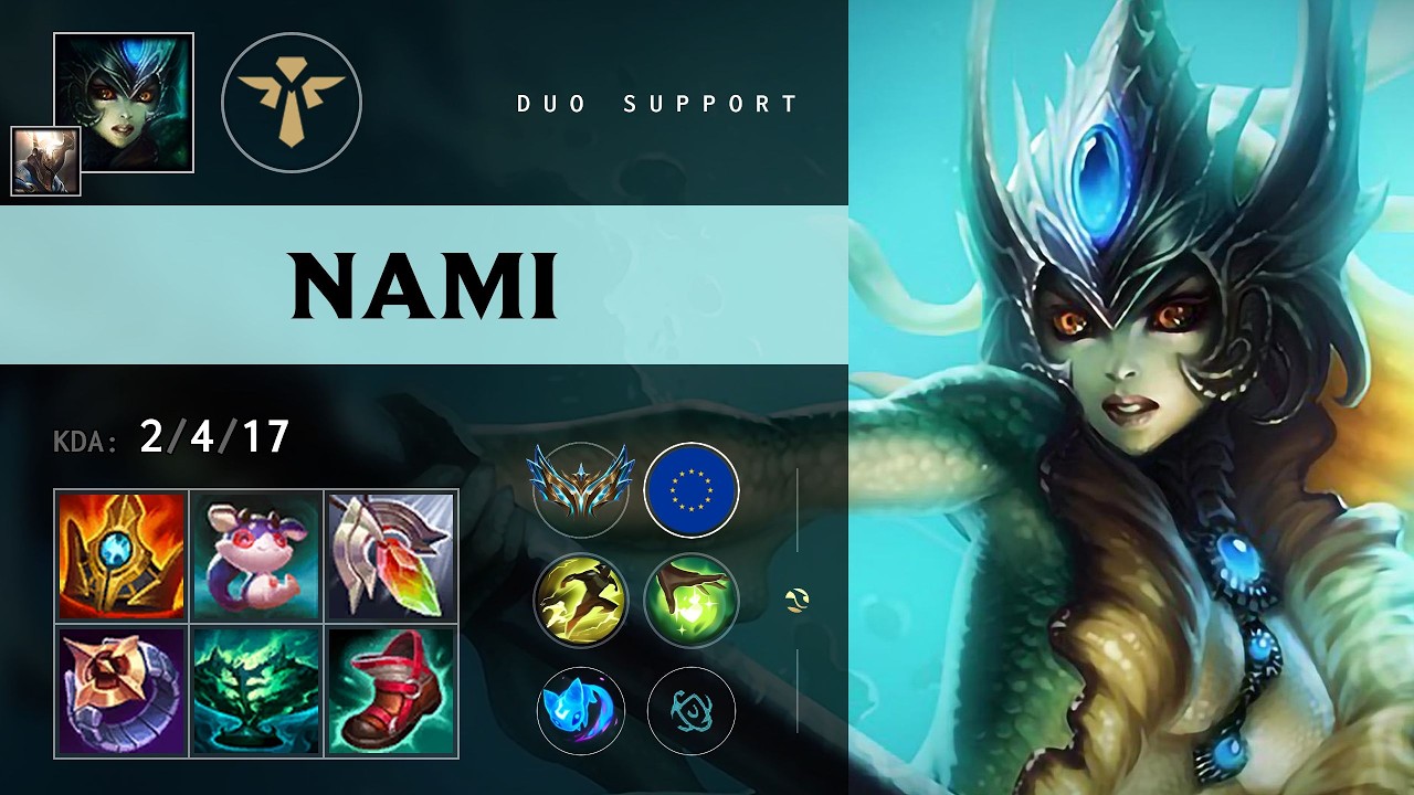Nami Support vs Bard - EUW Challenger Patch 26.17