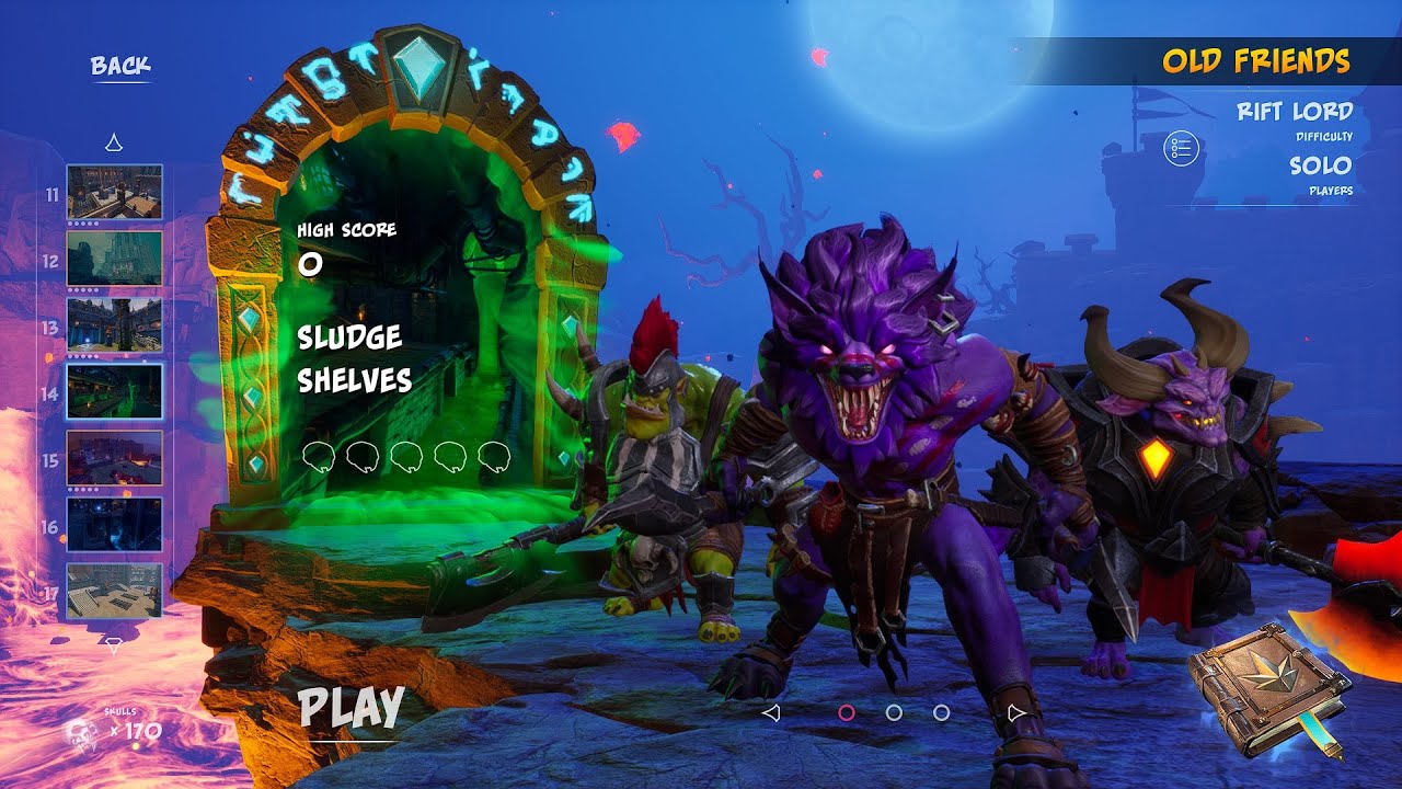 OMD3 Only Default Traps and Weapons | Rift Lord | Sludge Shelves 5 Skull Perfect | Orcs Must Die 3