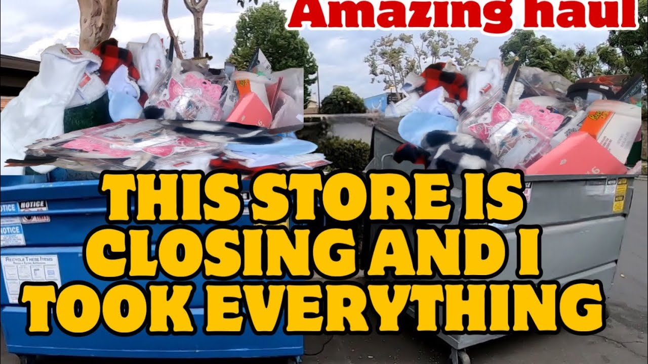 DUMPSTER DIVING - THIS STORE IS CLOSING AND ALL THE EMPLOYEES THREW AWAY EVERYTHING IN THEIR TRASH!!