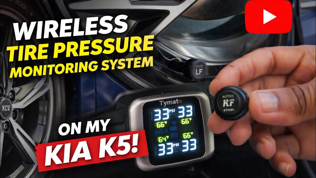 TM7 Tire Pressure/Temperature Monitor/SUV/Trailer/Wireless - Easy Install