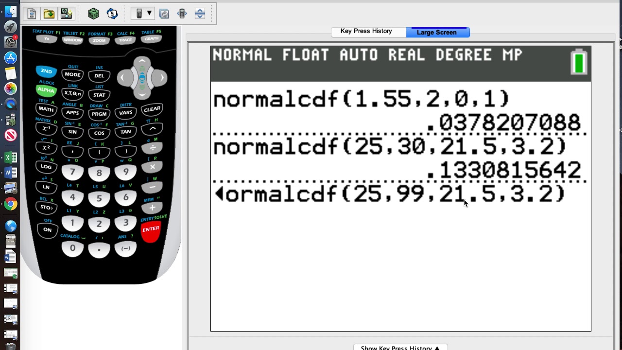 AP Stats Calculator Help - Using Normalcdf and InvNorm