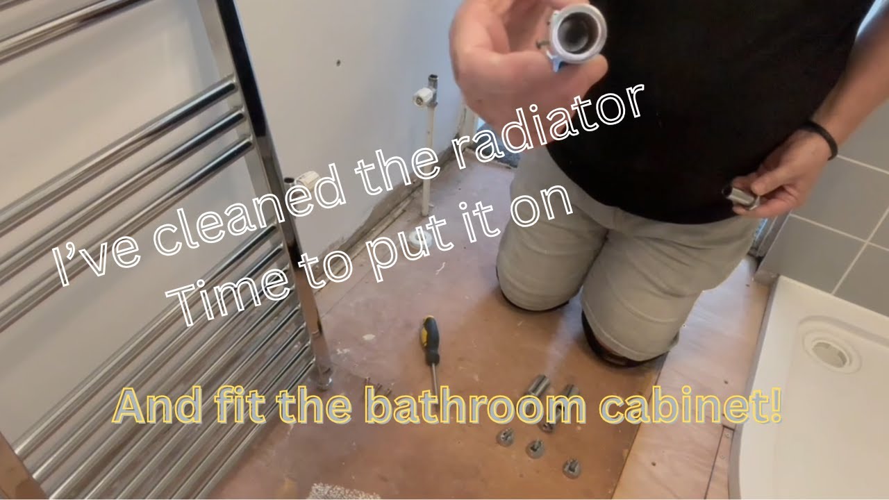 That radiator needs cleaning and fitting. The free cabinet needs to go up to!