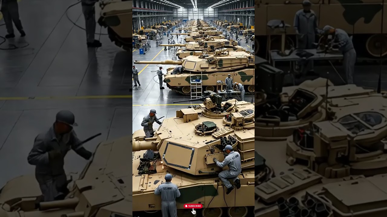 A glimpse into the manufacturing of mighty #shorts #militarytanks #army #tankfactory #viralshorts