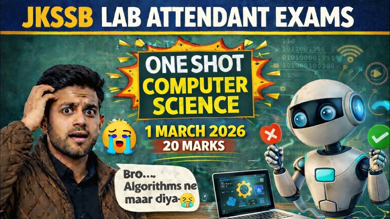 ONE SHOT Computer Science 🔥 | JKSSB Lab Attendant Exam | 4 Days Remaining 😱