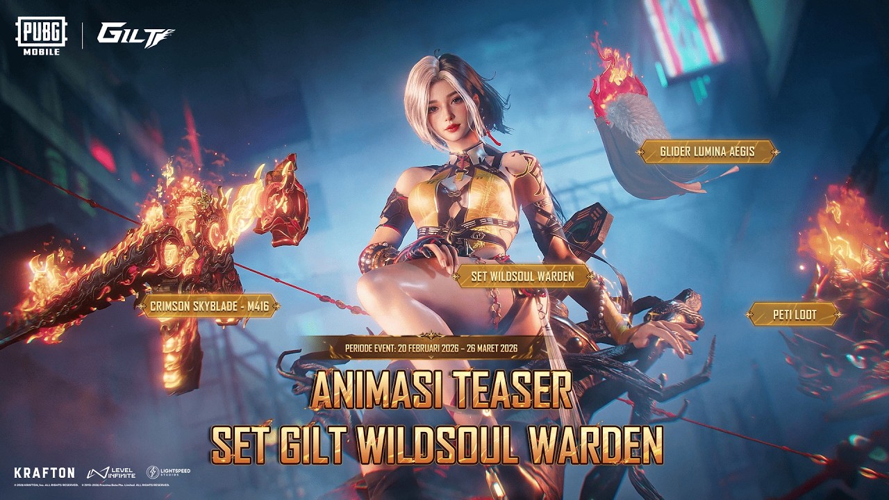 PUBG MOBILE | Wildsoul Warden Siap Kuasai Medan Tempur dengan Crimson Skyblade - M416!