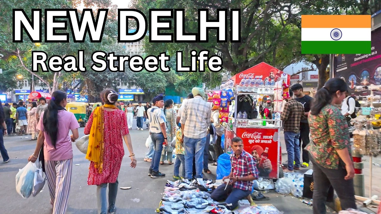 New Delhi 🇮🇳 &ndash; Busy Streets, Evening Crowd & Market Life (4K Walking Tour 2026)