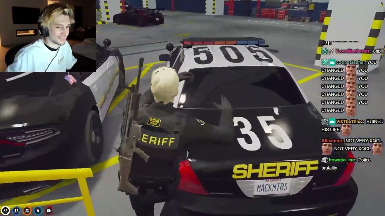 xQc PIERRE PAUL POLICE GTA No Pixel RP | #16 (Part 8/12)