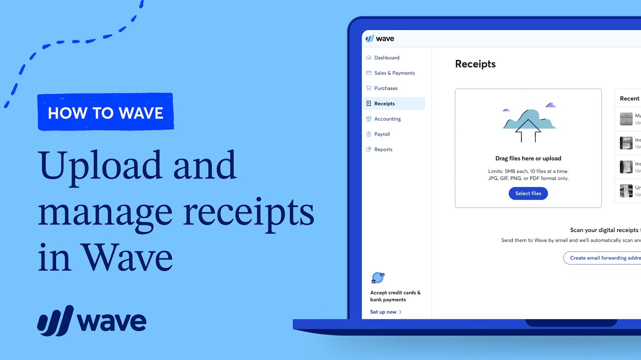 Upload and manage receipts with Wave | How To Wave