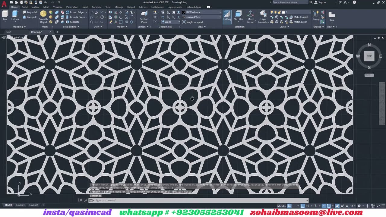 AutoCAD CNC Laser Cutting Patterns how to Design