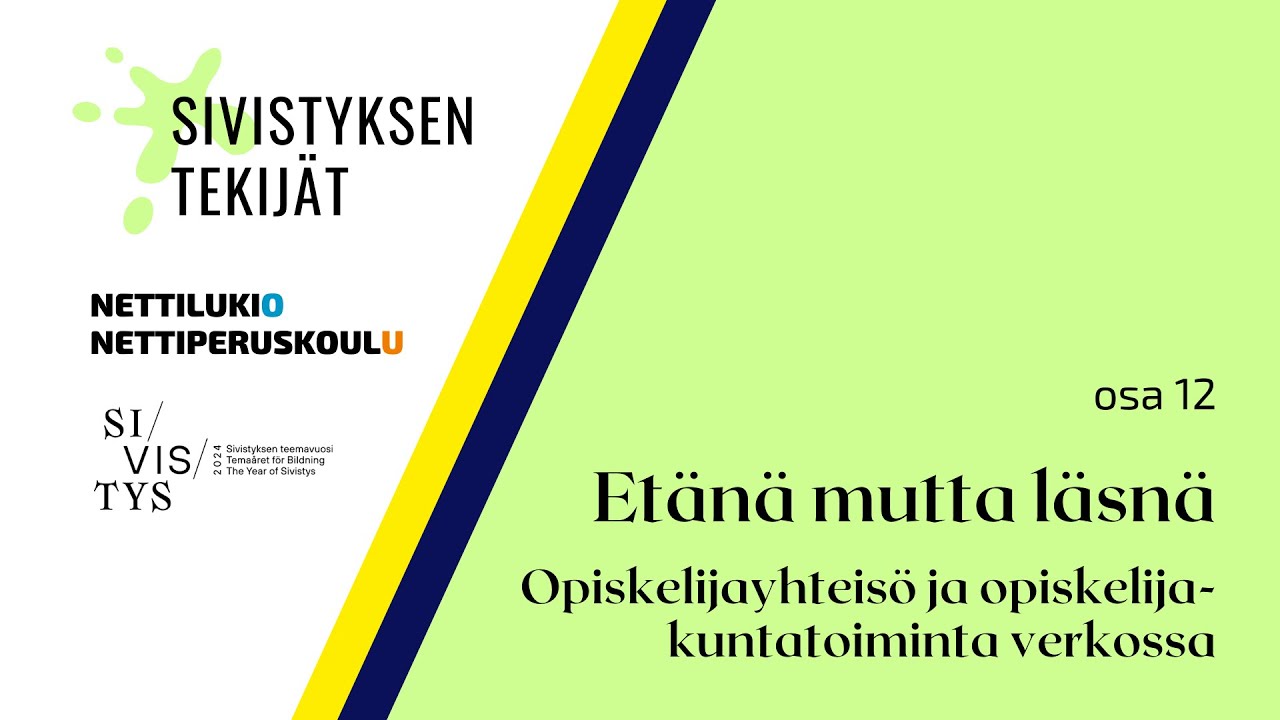 Etänä mutta läsnä – Opiskelijayhteisö ja opiskelijakuntatoiminta verkossa