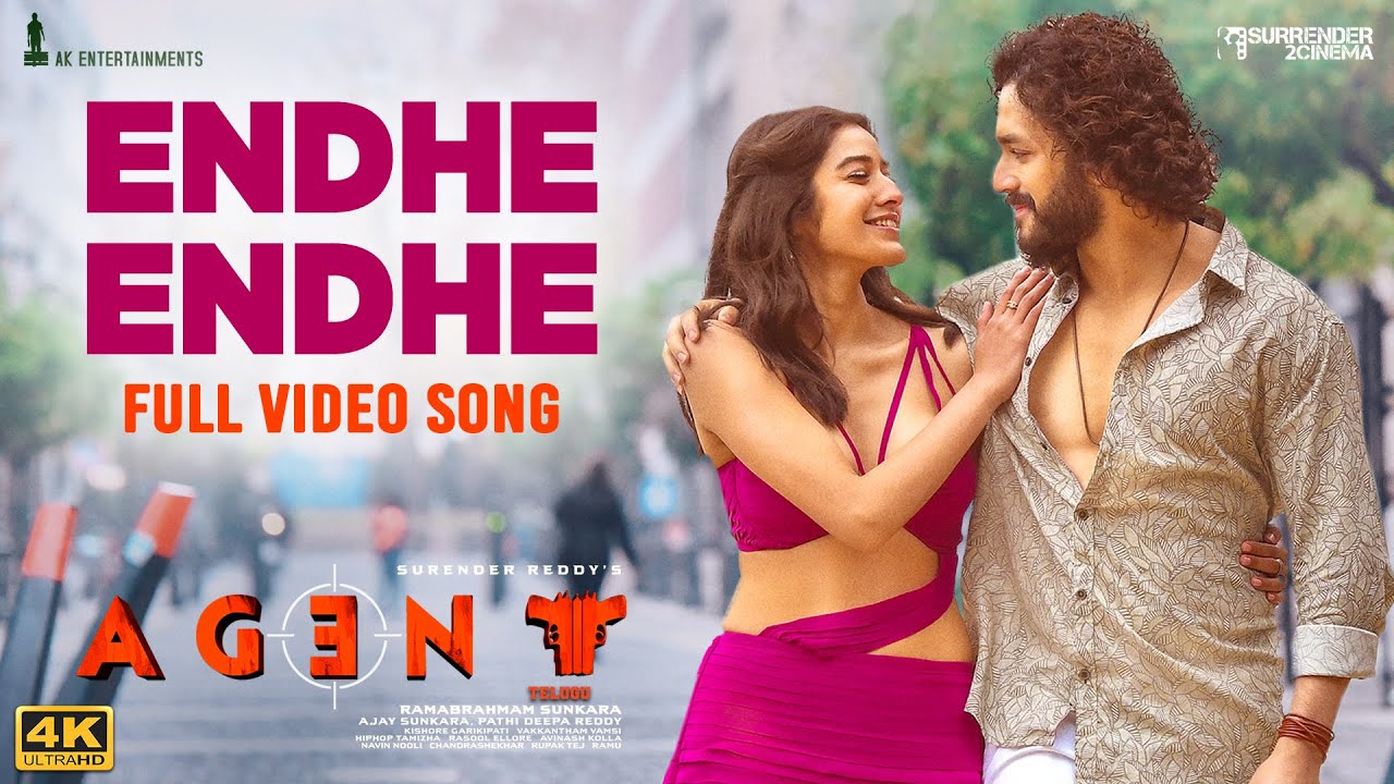 Full Video: Endhe Endhe | Agent | Akhil Akkineni,Sakshi Vaidya | Surender Reddy | Hiphop Tamizha