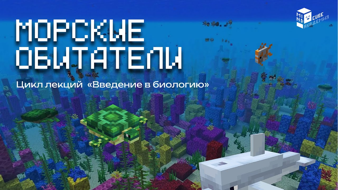 Морские обитатели | Лекция по биологии в Minecraft | MindCube Академия