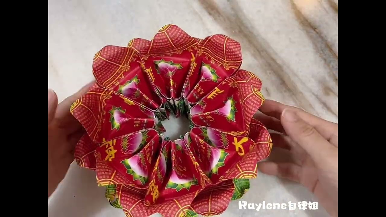 慈桃莲花折法