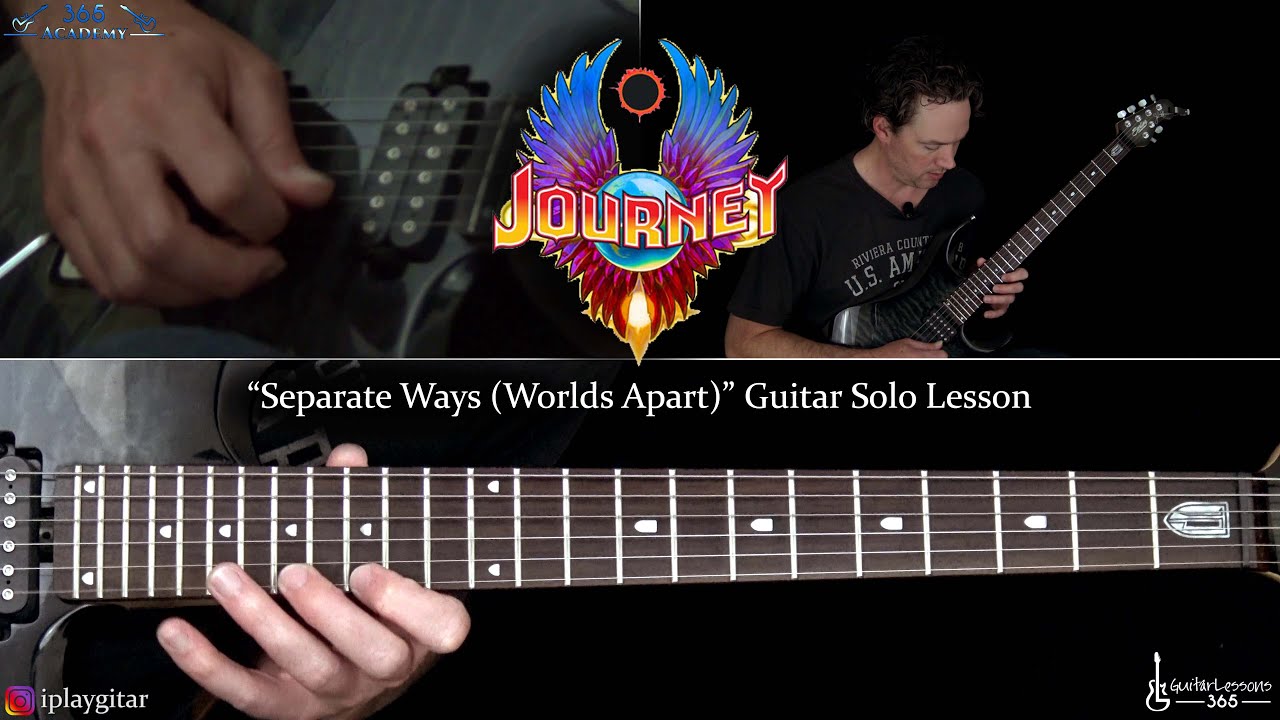 Separate Ways (Worlds Apart) Guitar Solo Lesson - Journey