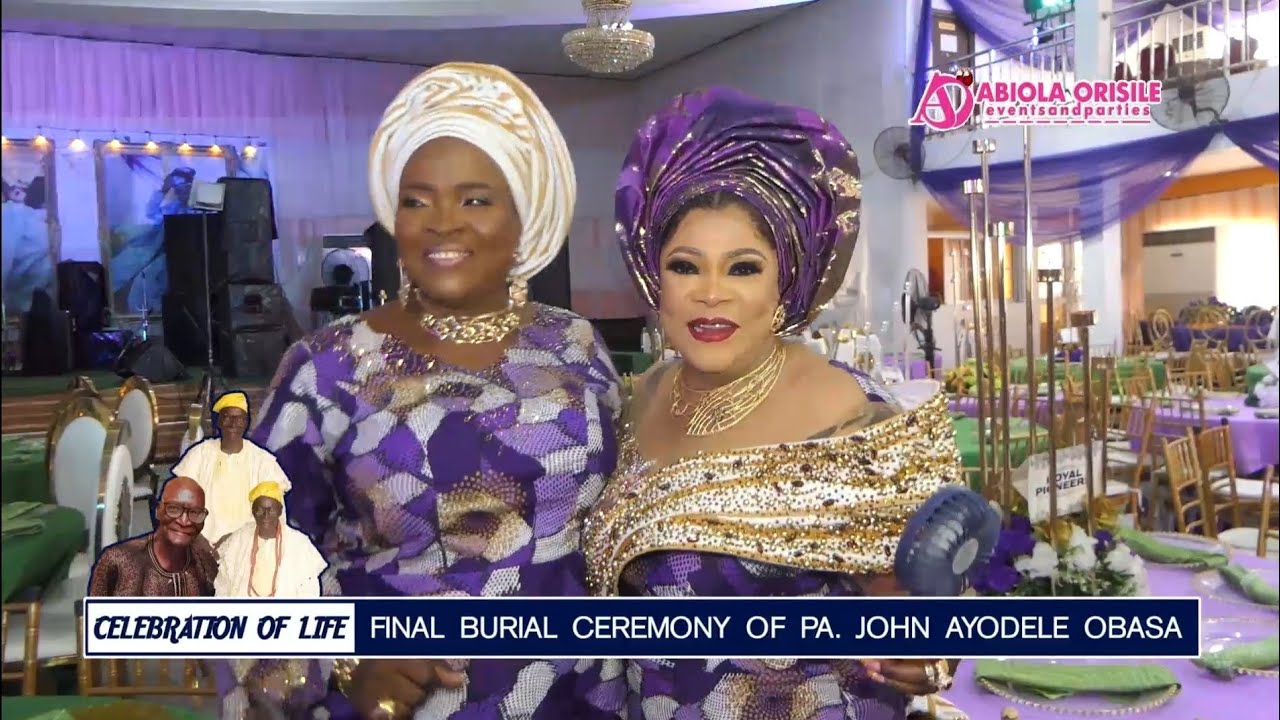 U.S. Celebrity Couple, Kunle & Anthonia Obasa shut down Lagos for Pa. John Obasa's burial ceremony.
