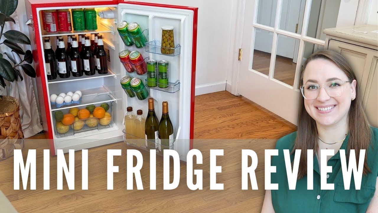 🔴Revive Your Space with this Retro Red Mini Fridge - Compact, Stylish, and Convenient!🍺🔌
