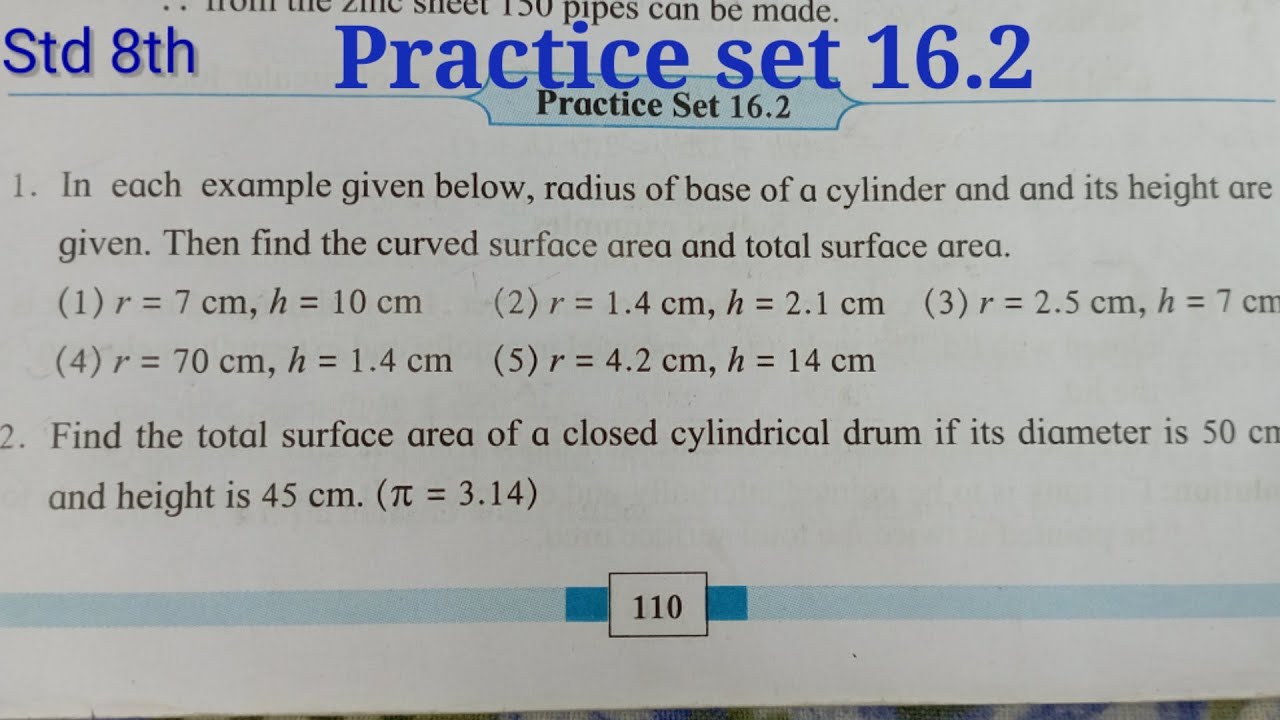 Practice set 16.2 class 8